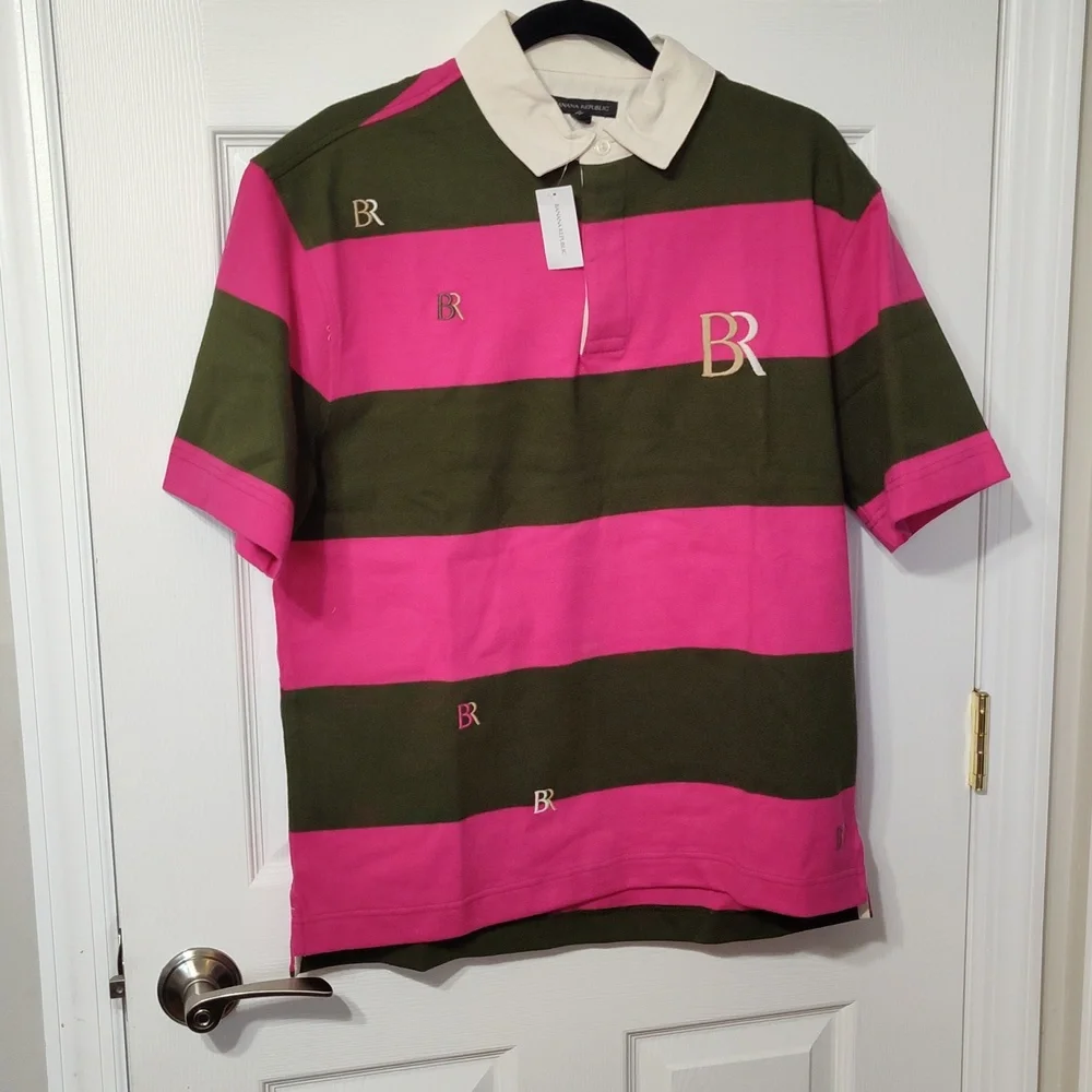BANANA REPUBLIC LOGO RUGBY SHIRT